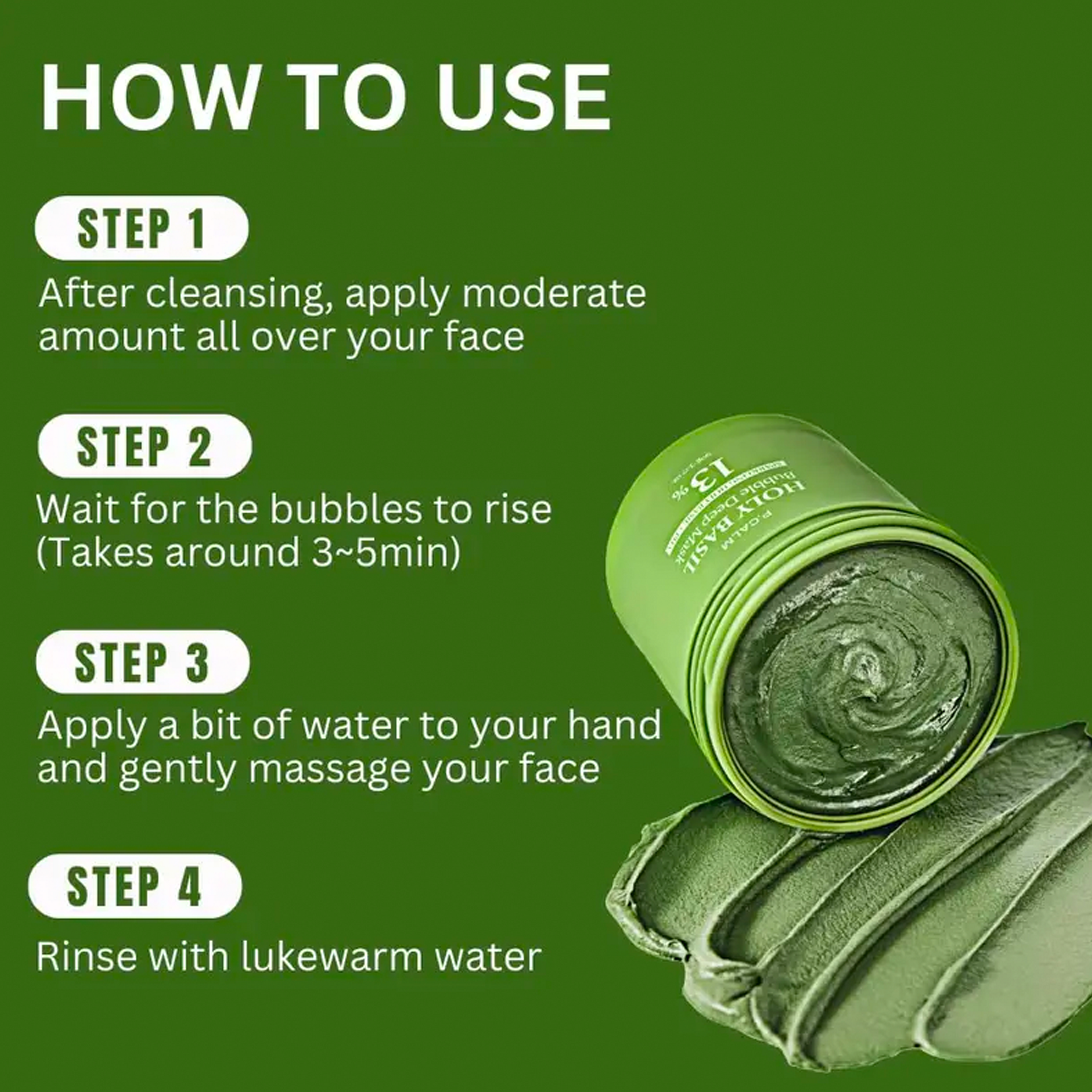 Holy Basil Bubble Deep Mask